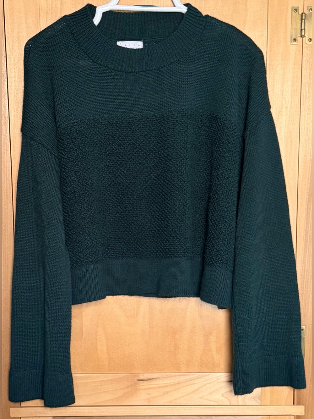 Leith Boucle Boxy Belled Sweater